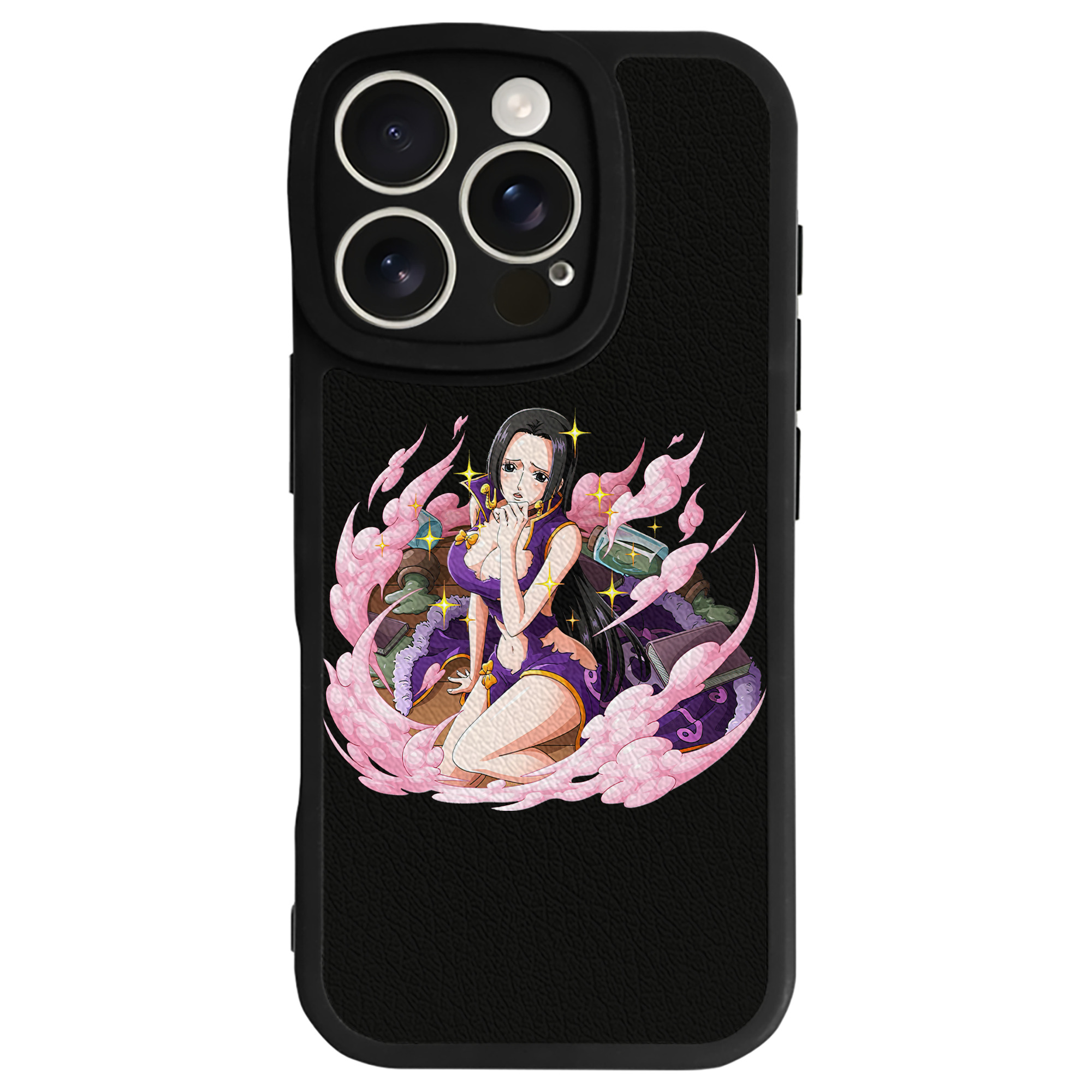 （画像用） ワンピース ボア・ハンコック ONE PIECE Boa·Hancock 【iPhone 16シリーズ対応】シリコンスマホケース（レザー調） 材質：シリコン